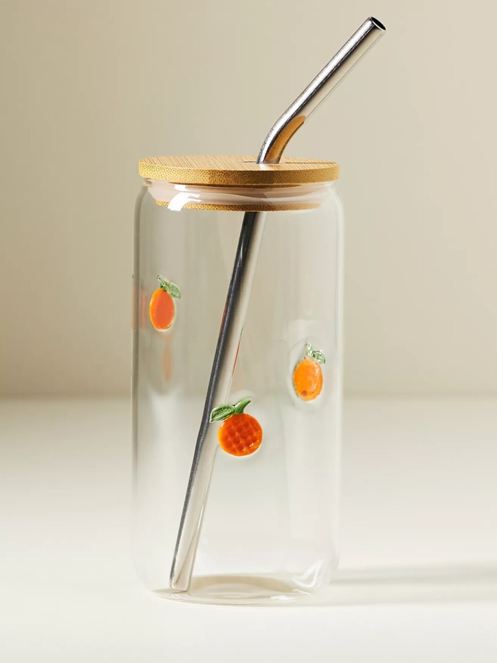 The Icon Juice Glass Tumbler with Lid - Orange